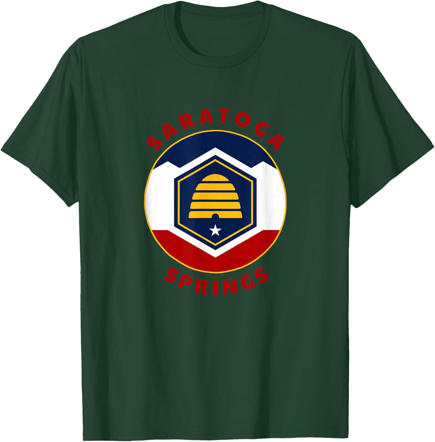 Saratoga Springs Utah New UT Flag Beehive Vacation Souvenir T-Shirt - T-Shirt | Forest