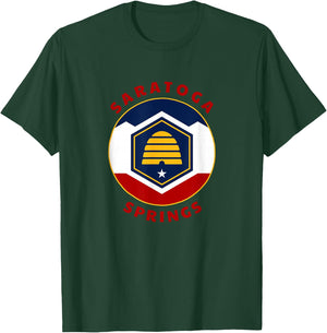 Saratoga Springs Utah New UT Flag Beehive Vacation Souvenir T-Shirt - T-Shirt | Forest