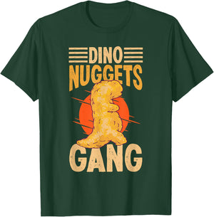 Dino Nugget Cushion Dino Gang Dino Chicken Nugget Lovers , black T-Shirt - T-Shirt | Forest
