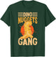 Dino Nugget Cushion Dino Gang Dino Chicken Nugget Lovers , black T-Shirt - T-Shirt | Forest