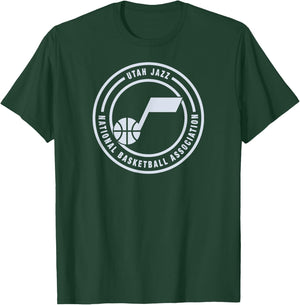 NBA - Utah Jazz Circle Logo Black T-Shirt - T-Shirt | Forest
