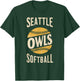 BLACK HISTORY | Owls Seattle Softball T-Shirt - T-Shirt | Forest