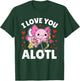 Axolotl I Love You A Lotl | Valentines Axolotl Pun for Kids T-Shirt - T-Shirt | Forest