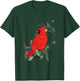 Northern cardinal, Red bird on tree branch T-Shirt - T-Shirt | Forest