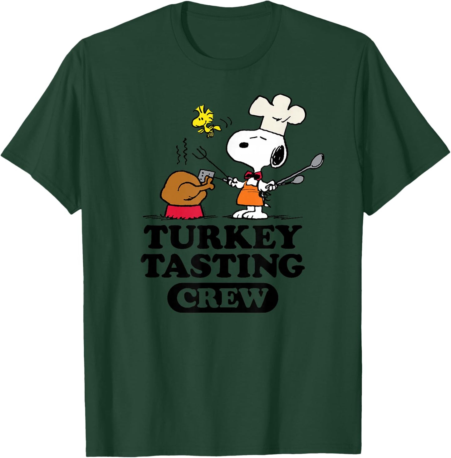 Peanuts - Turkey Tasting Crew T-Shirt - T-Shirt | Forest