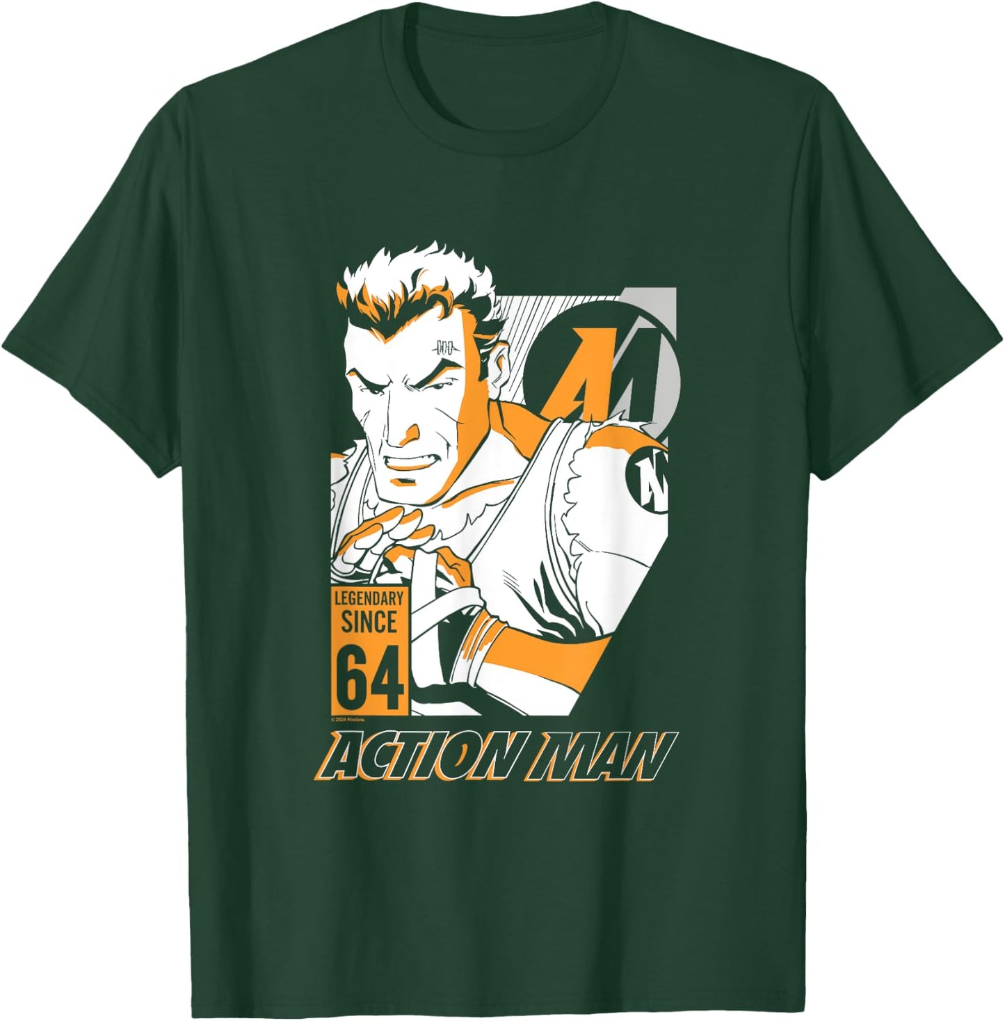 Cartoon Combat Pose Action Man T-Shirt - T-Shirt | Forest