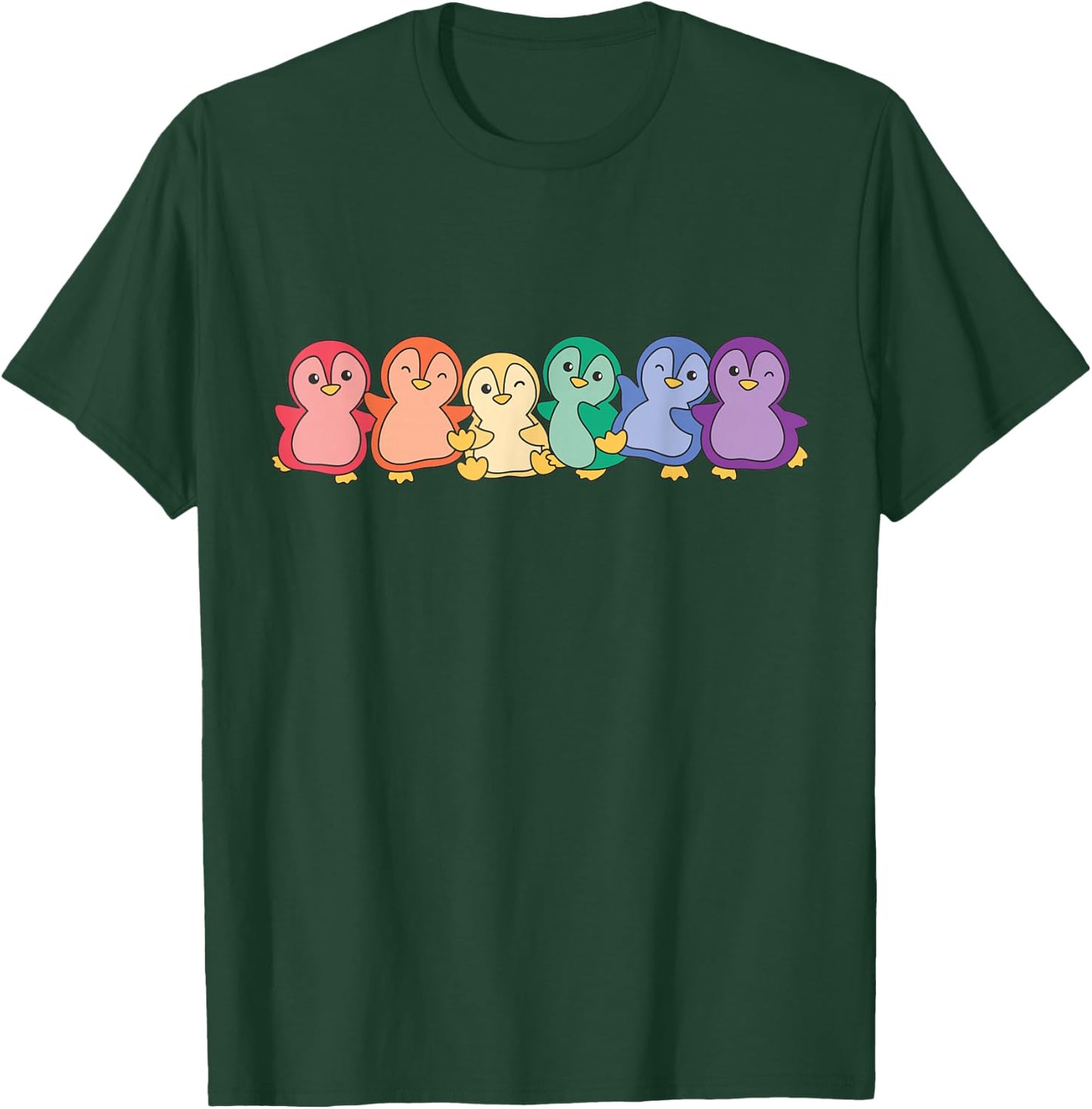 Rainbow Flag Pride Month Lgbtq Rainbow Penguin T-Shirt - T-Shirt | Forest