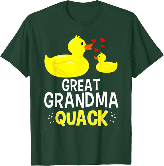 Great Grandma Quack Yellow Duck Baby Shower For Grandma T-Shirt - T-Shirt | Forest