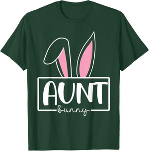 Funny Aunt Bunny Happy Easter Family Matching T-Shirt - T-Shirt | Forest