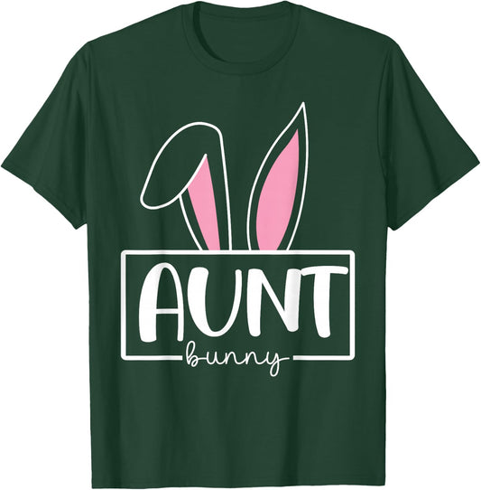 Funny Aunt Bunny Happy Easter Family Matching T-Shirt - T-Shirt | Forest