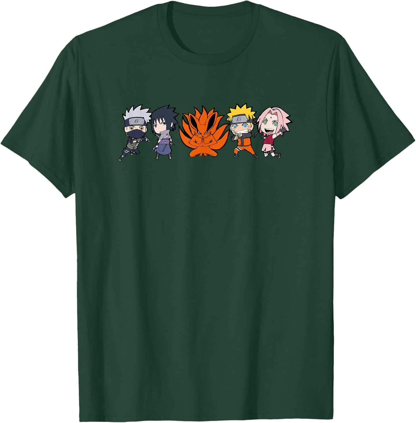 Naruto Shippuden 5 Chibi Group Anime T-Shirt - T-Shirt | Forest