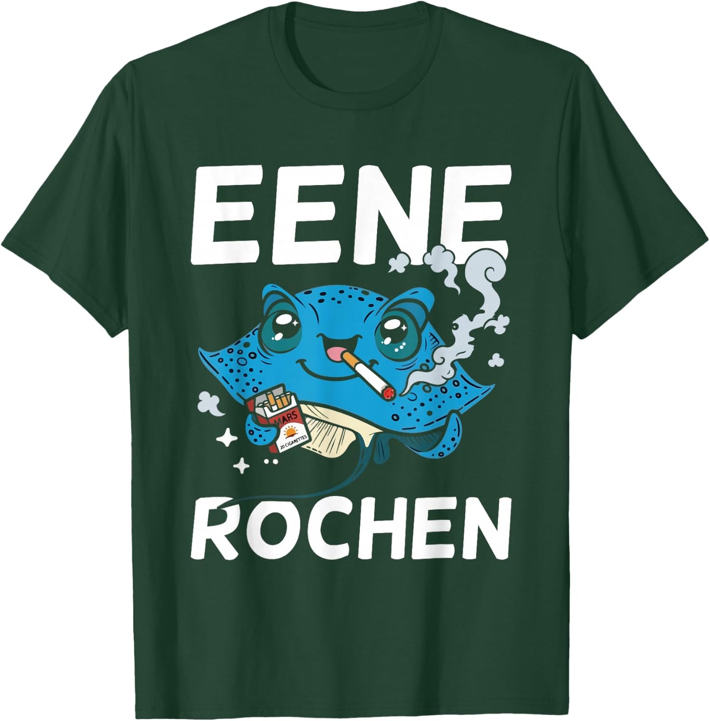 Eene Rochen Lustiger Raucher Party Spruch T-Shirt - T-Shirt | Forest