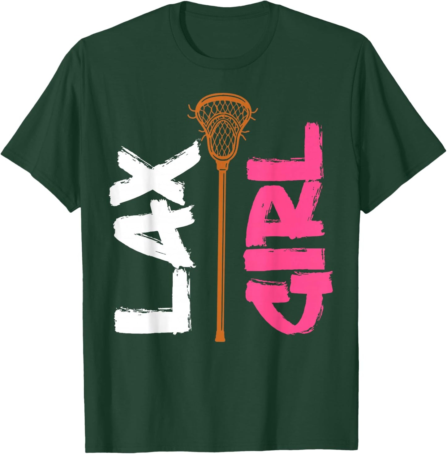 Lacrosse Girl Stick Lax Girl Player Goalie Women T-Shirt - T-Shirt | Forest