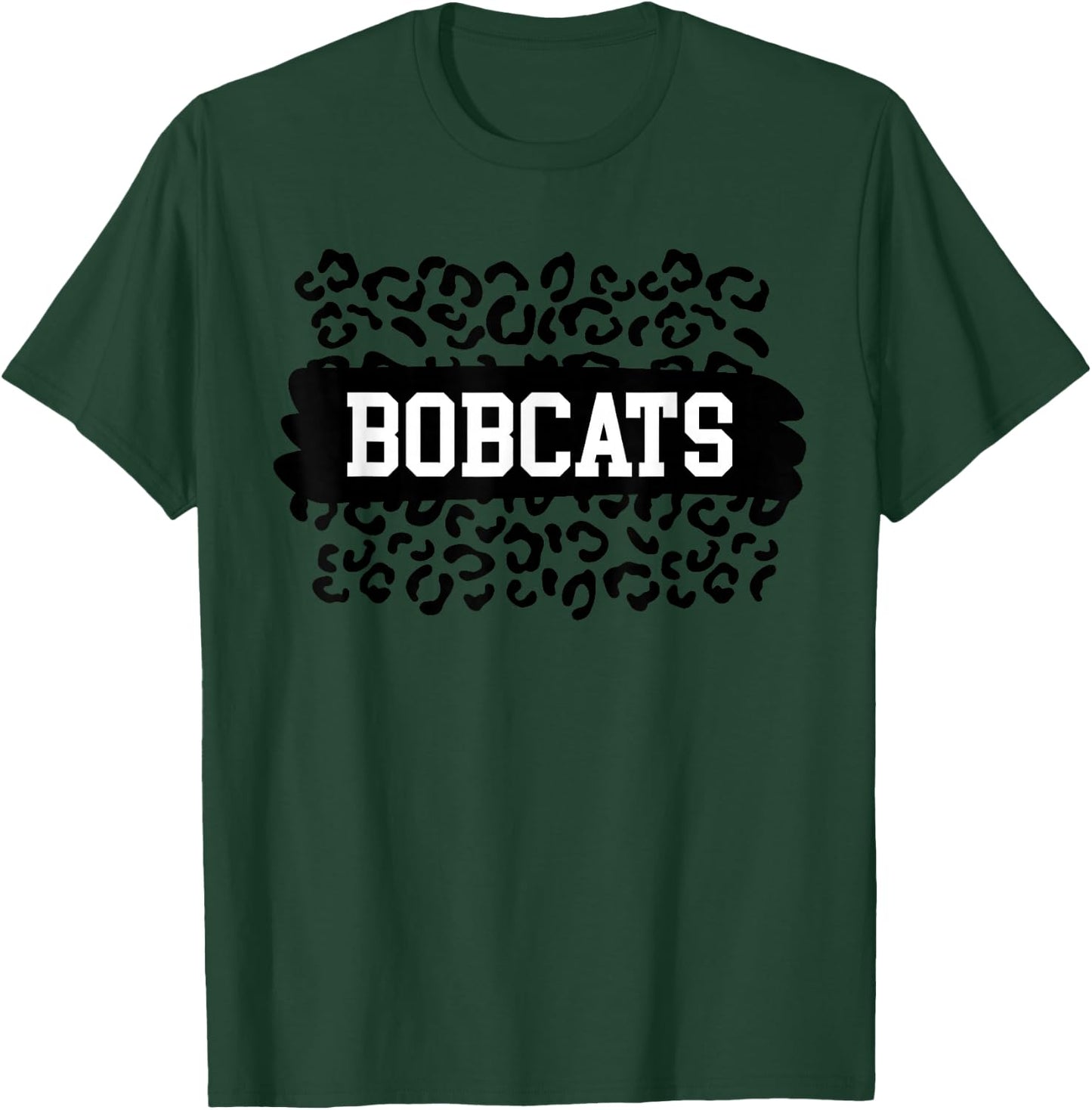 Leopard Bobcats School Spirit Fan Team Back To School T-Shirt - T-Shirt | Forest
