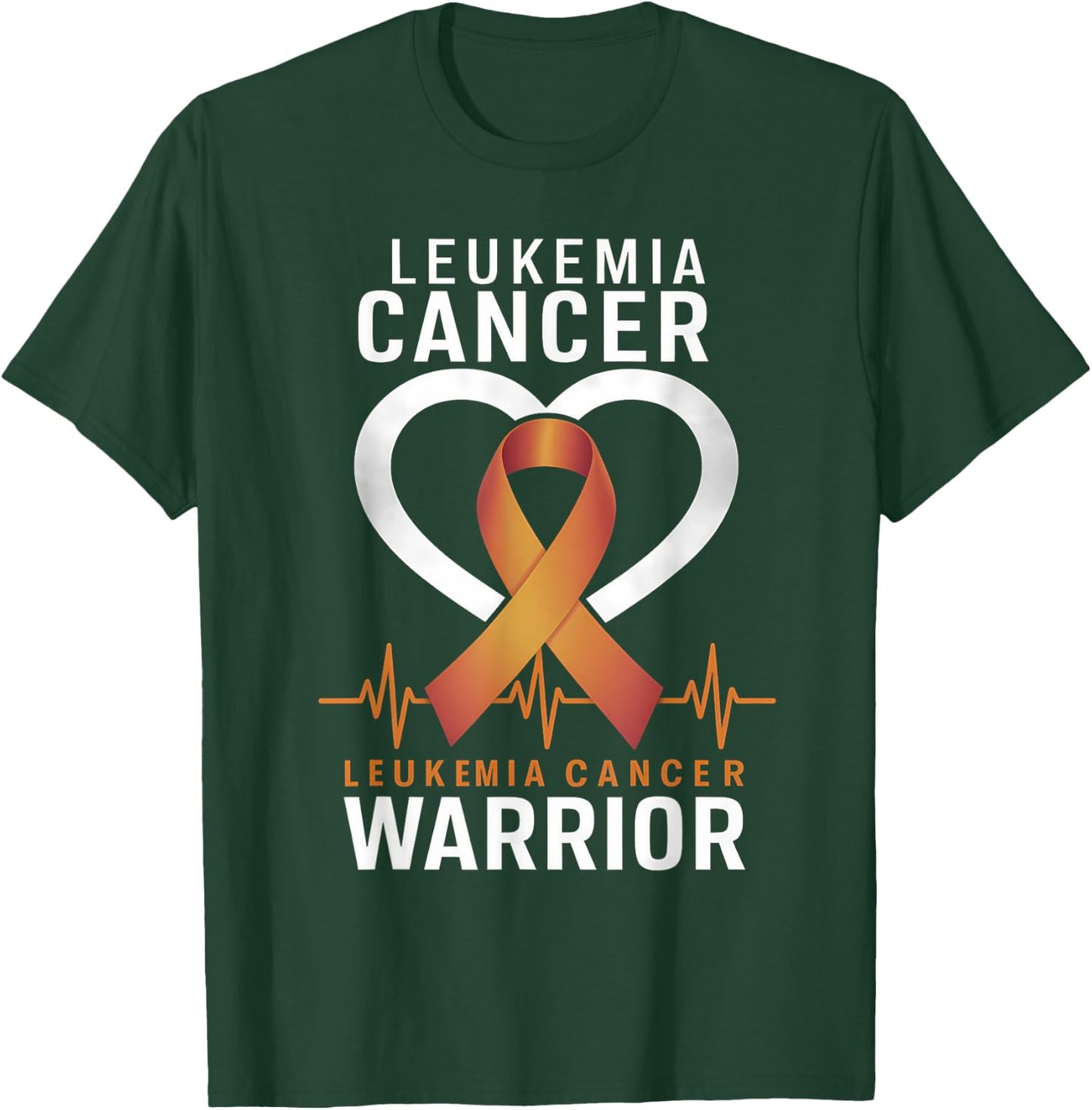 Leukemia Cancer Awareness Leukemia Warrior Orange Ribbon T-Shirt - T-Shirt | Forest