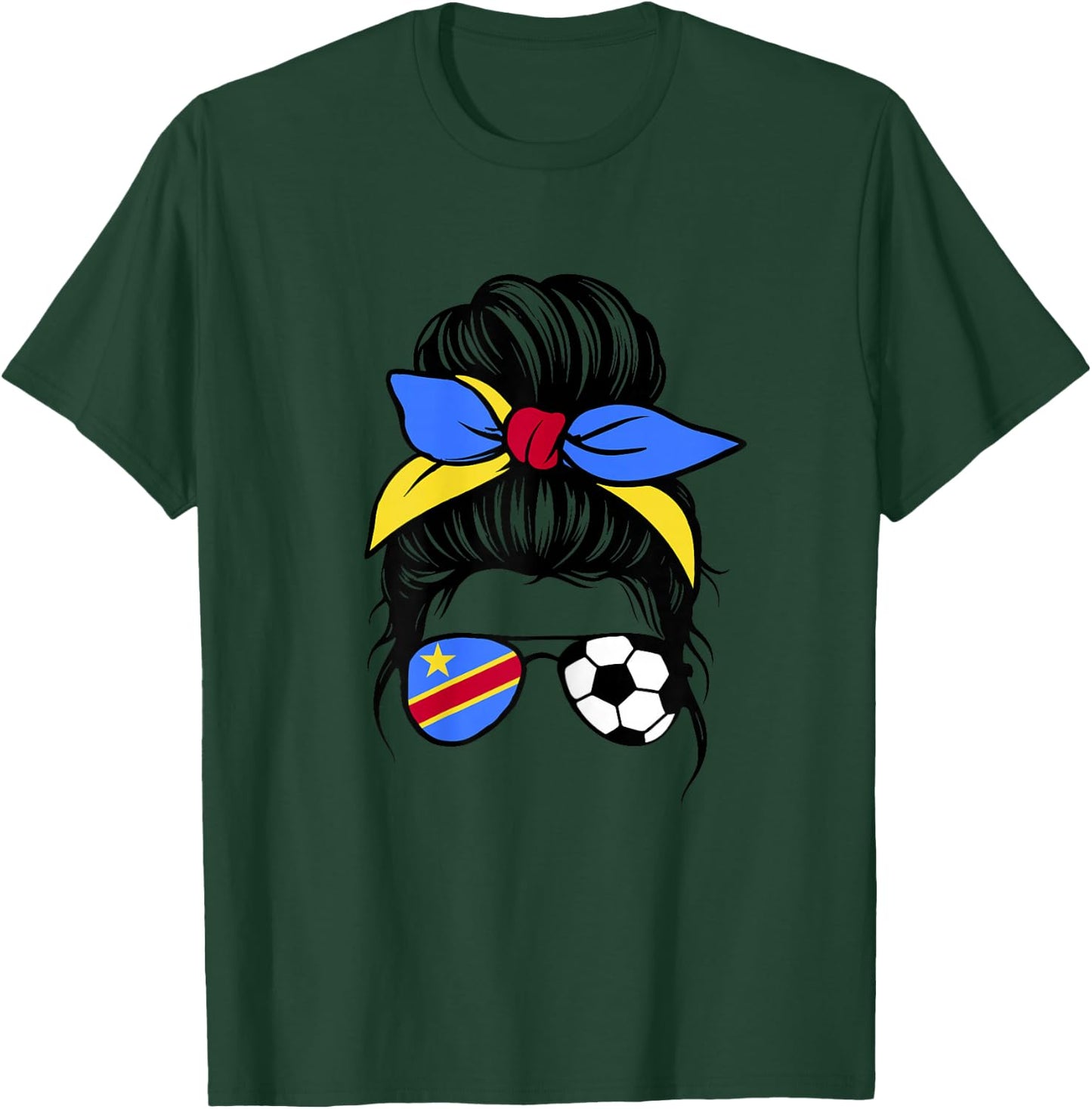 Drapeau Congolais Femme Supporters RD du Congo Fiers T-Shirt - T-Shirt | Forest