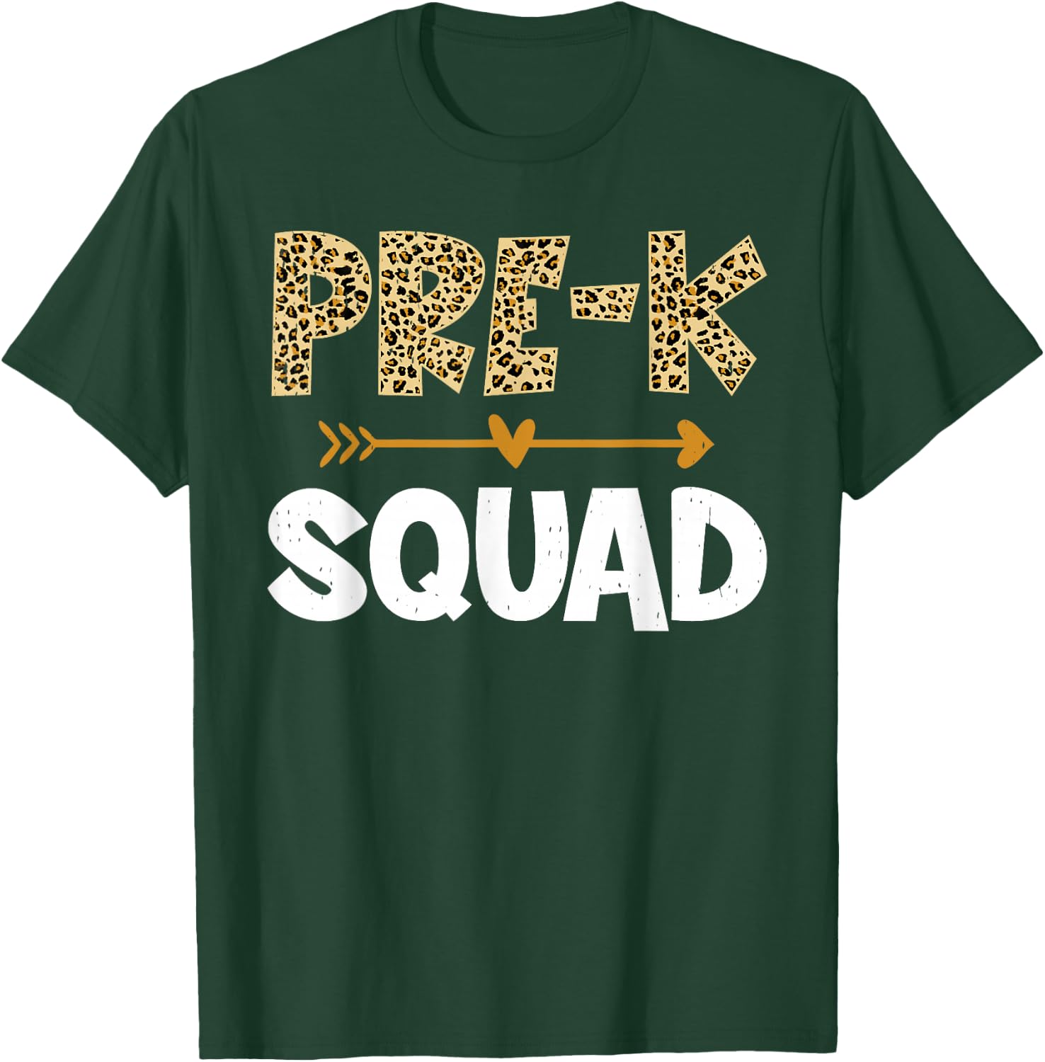 Pre-K Squad Leopard Pre-K Team Teacher Kids Back To School T-Shirt - T-Shirt | Forest