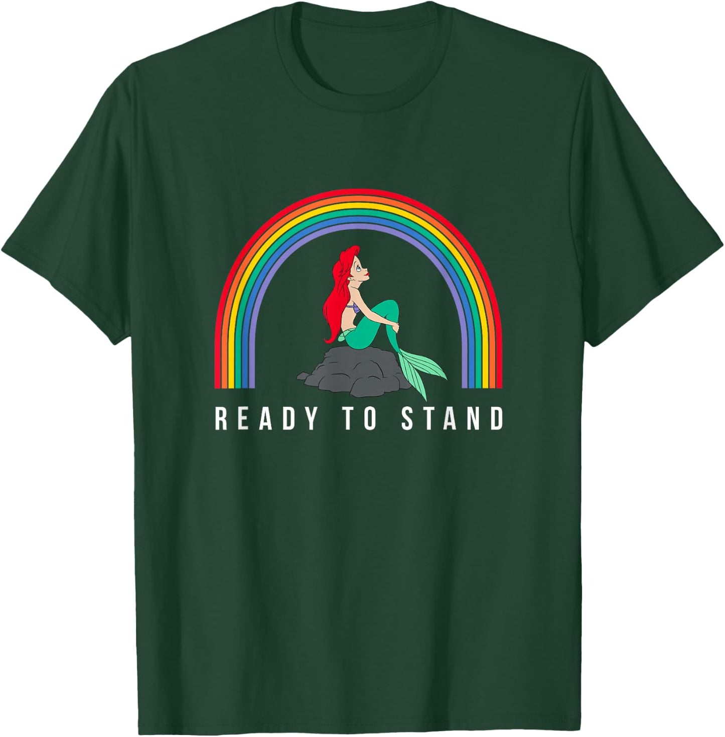 Disney The Little Mermaid Ariel Rainbow Ready To Stand T-Shirt - T-Shirt | Forest