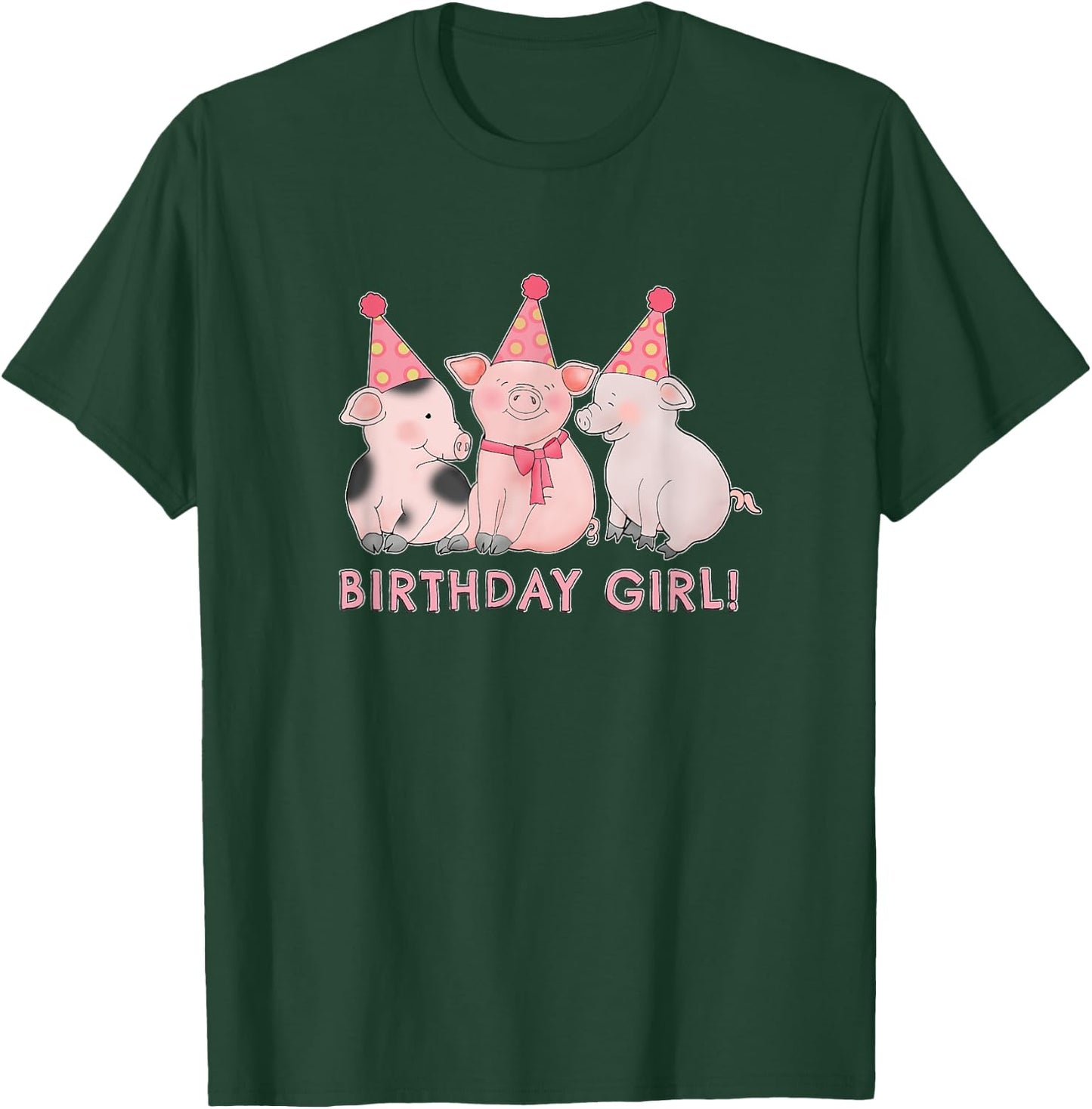 Birthday Girl Happy Pig Lover T-Shirt - T-Shirt | Forest