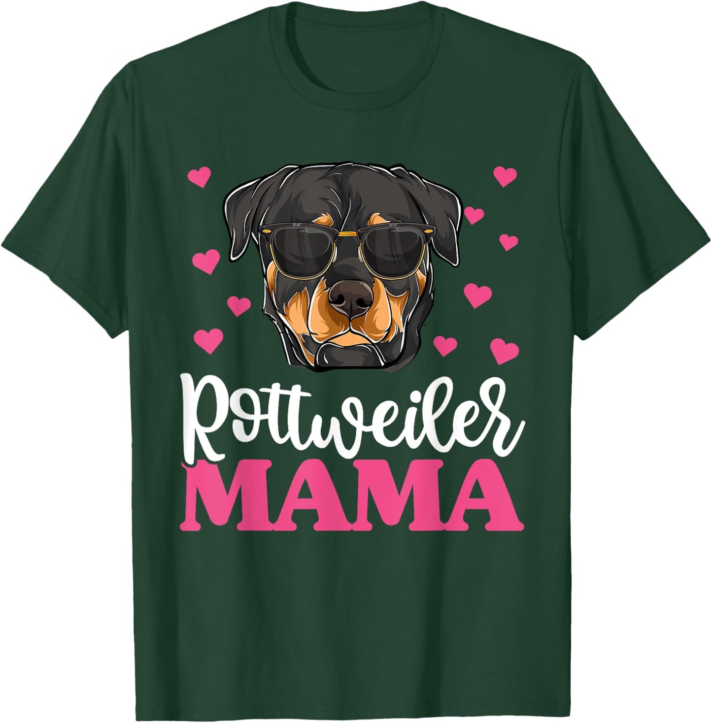 Cute Rottie Rottweiler Mama Shirt, Mothers Day Dog Mom Women T-Shirt - T-Shirt | Forest