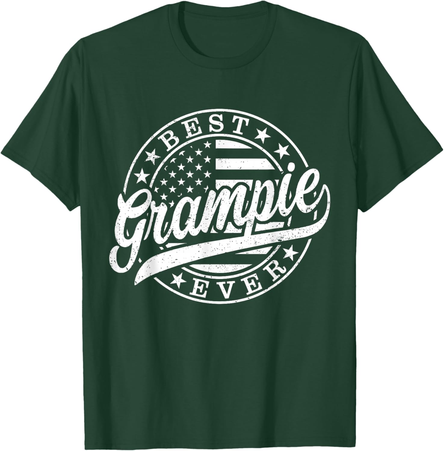 Best Grampie Ever American US Flag Funny Father's Day T-Shirt - T-Shirt | Forest
