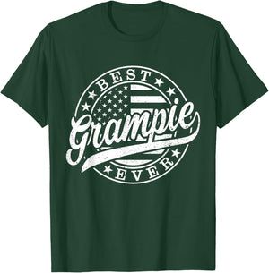 Best Grampie Ever American US Flag Funny Father's Day T-Shirt - T-Shirt | Forest