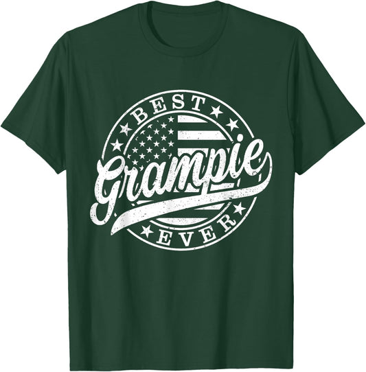 Best Grampie Ever American US Flag Funny Father's Day T-Shirt - T-Shirt | Forest