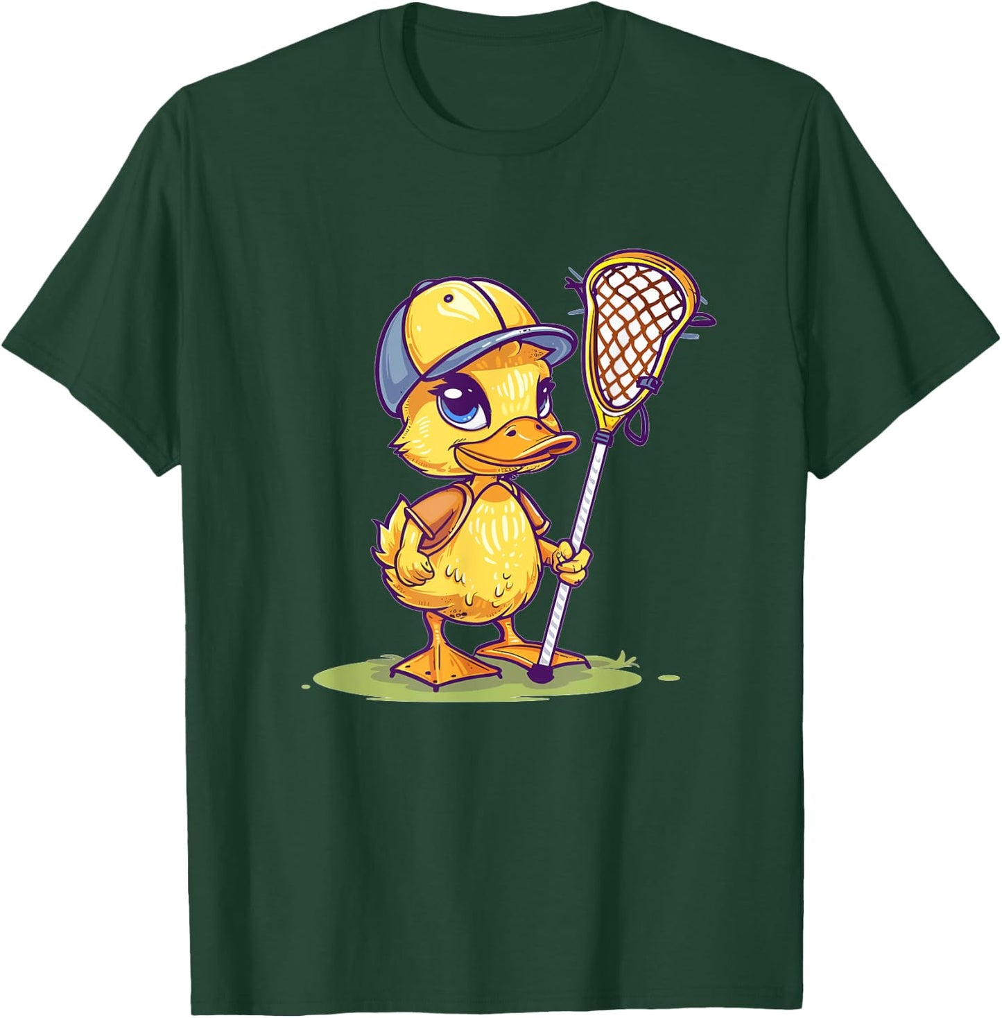 Cute Lacrosse Duck T-Shirt - T-Shirt | Forest