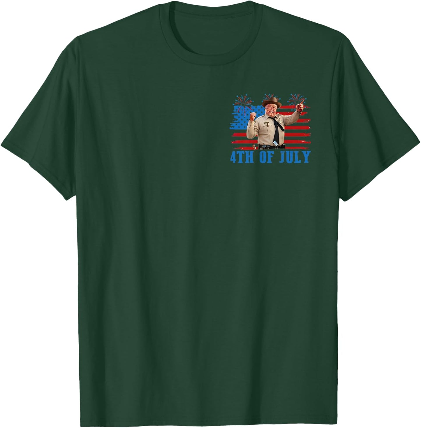 (2 Side) Retro Smokey Happy 4Th of July to All You Sumbitches T-Shirt - T-Shirt | Forest