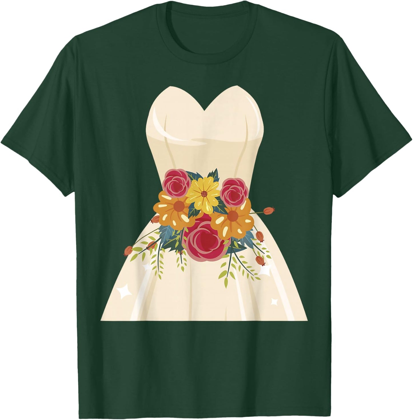 Simple Wedding Dress Gift Bridal Showers gift T-Shirt - T-Shirt | Forest