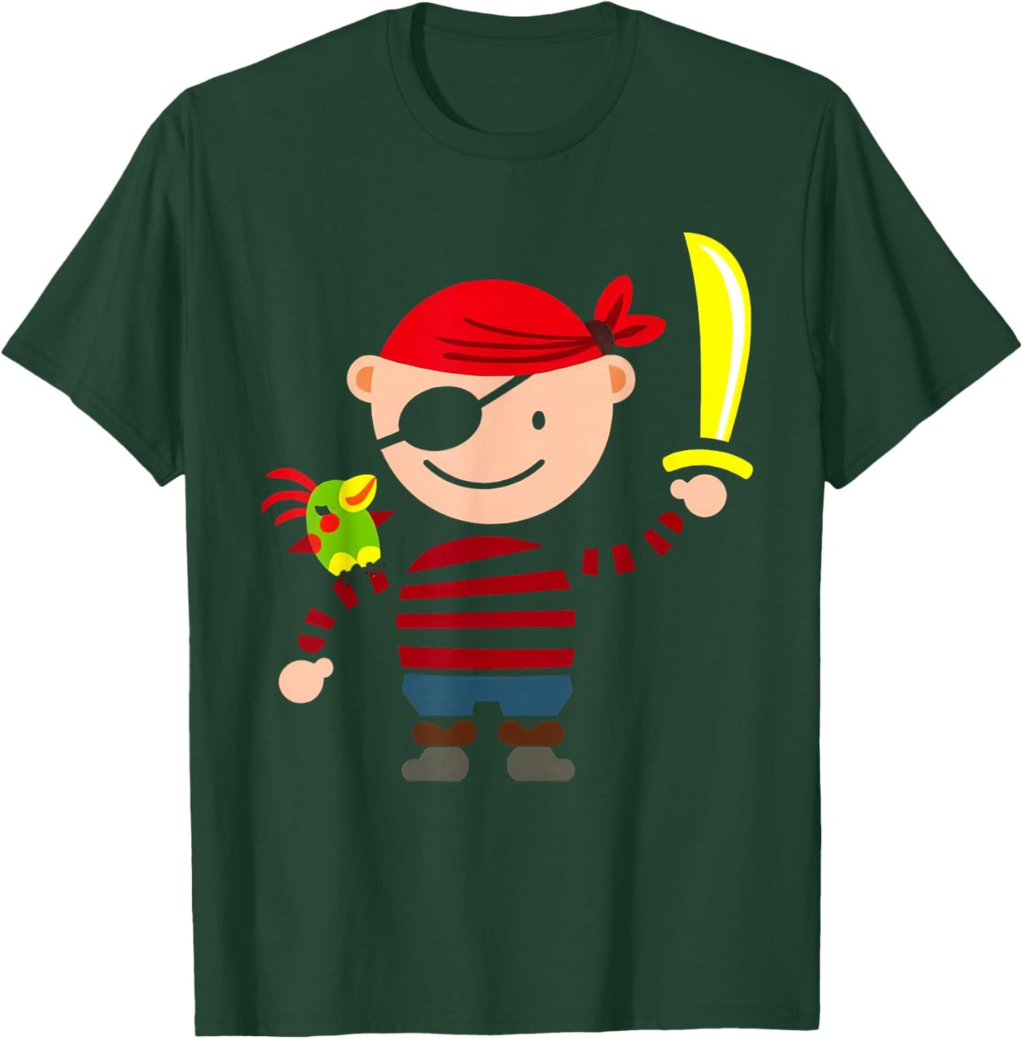 Pirate Costume Kids Sailor Captain Ahoy Shirt T-Shirt - T-Shirt | Forest
