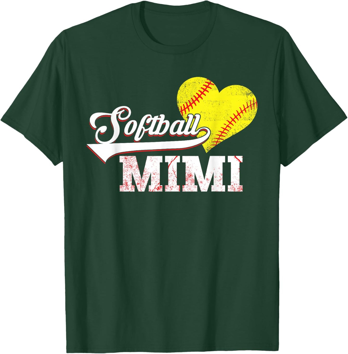 Family Softball Player Gifts Softball Mimi T-Shirt - T-Shirt | Forest
