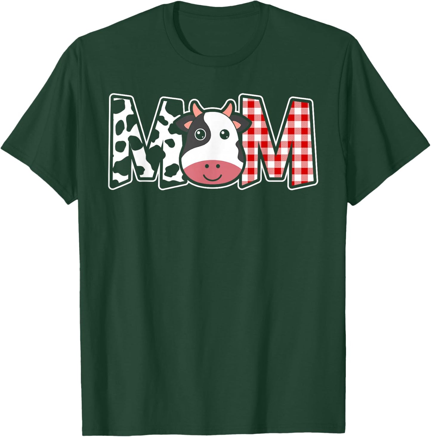 Cow Mom or Dad Birthday Farm Birthday Party T-Shirt - T-Shirt | Forest