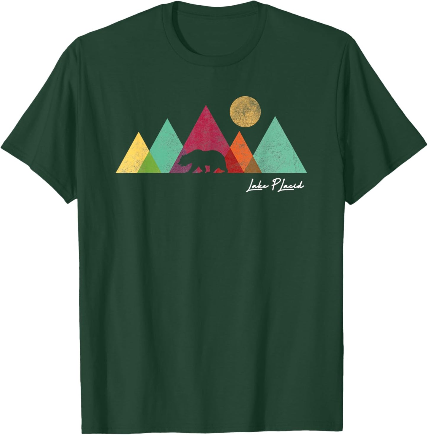 Vintage Lake Placid New York Mountain Souvenir T-Shirt - T-Shirt | Forest