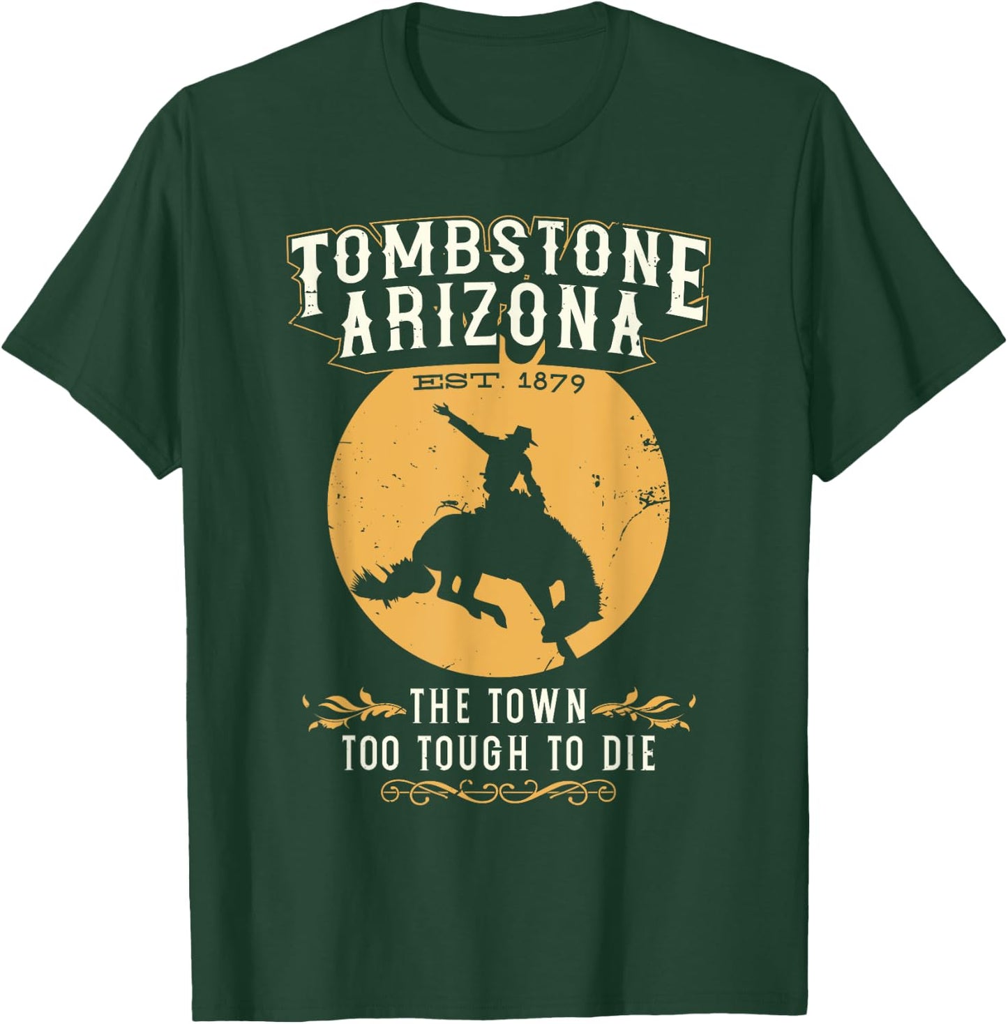 Retro Tombstone Arizona Wild West Vintage Horse Sunset Horse T-Shirt - T-Shirt | Forest