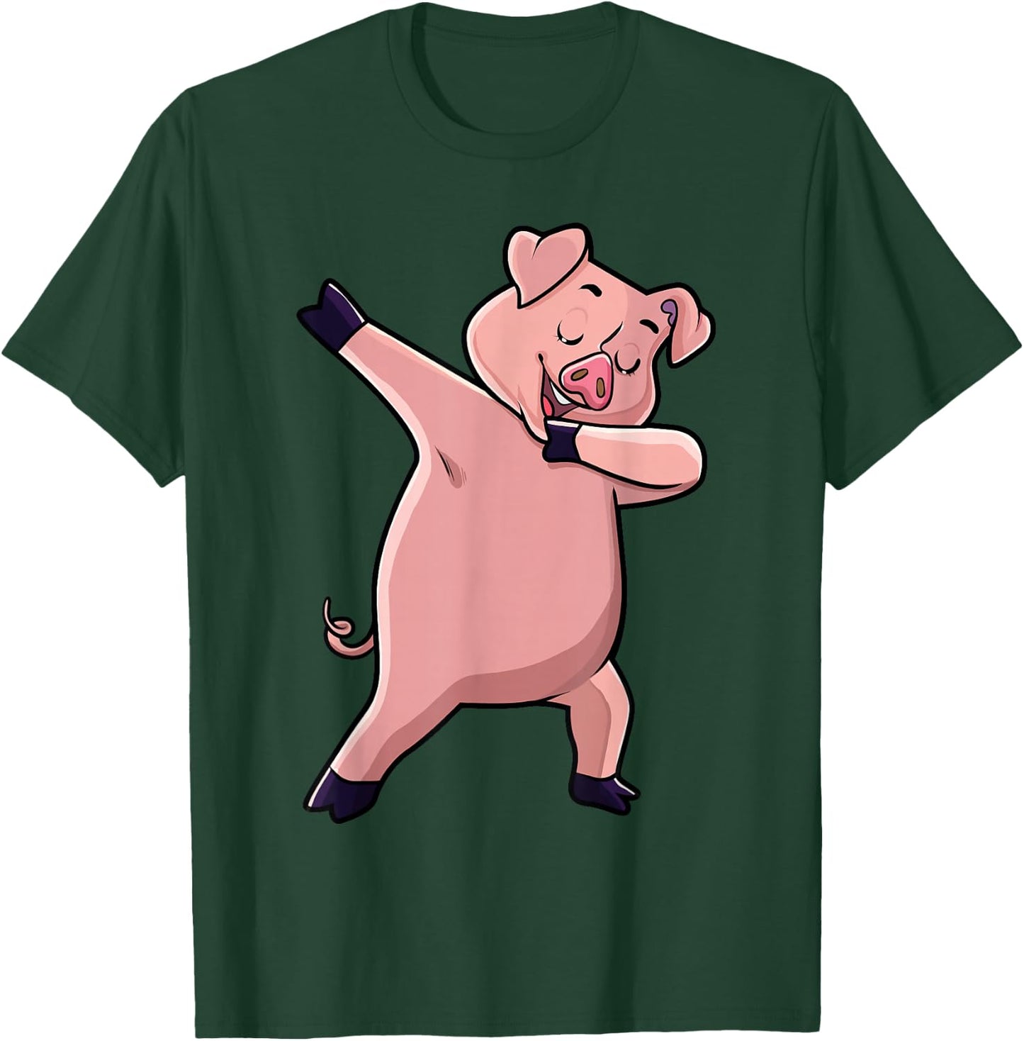 Dabbing Pig Farm Animal Lover Farmer Men Women Kids T-Shirt - T-Shirt | Forest
