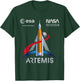 NASA Artemis Mission SLS Worm and ESA Logo T-Shirt - T-Shirt | Forest
