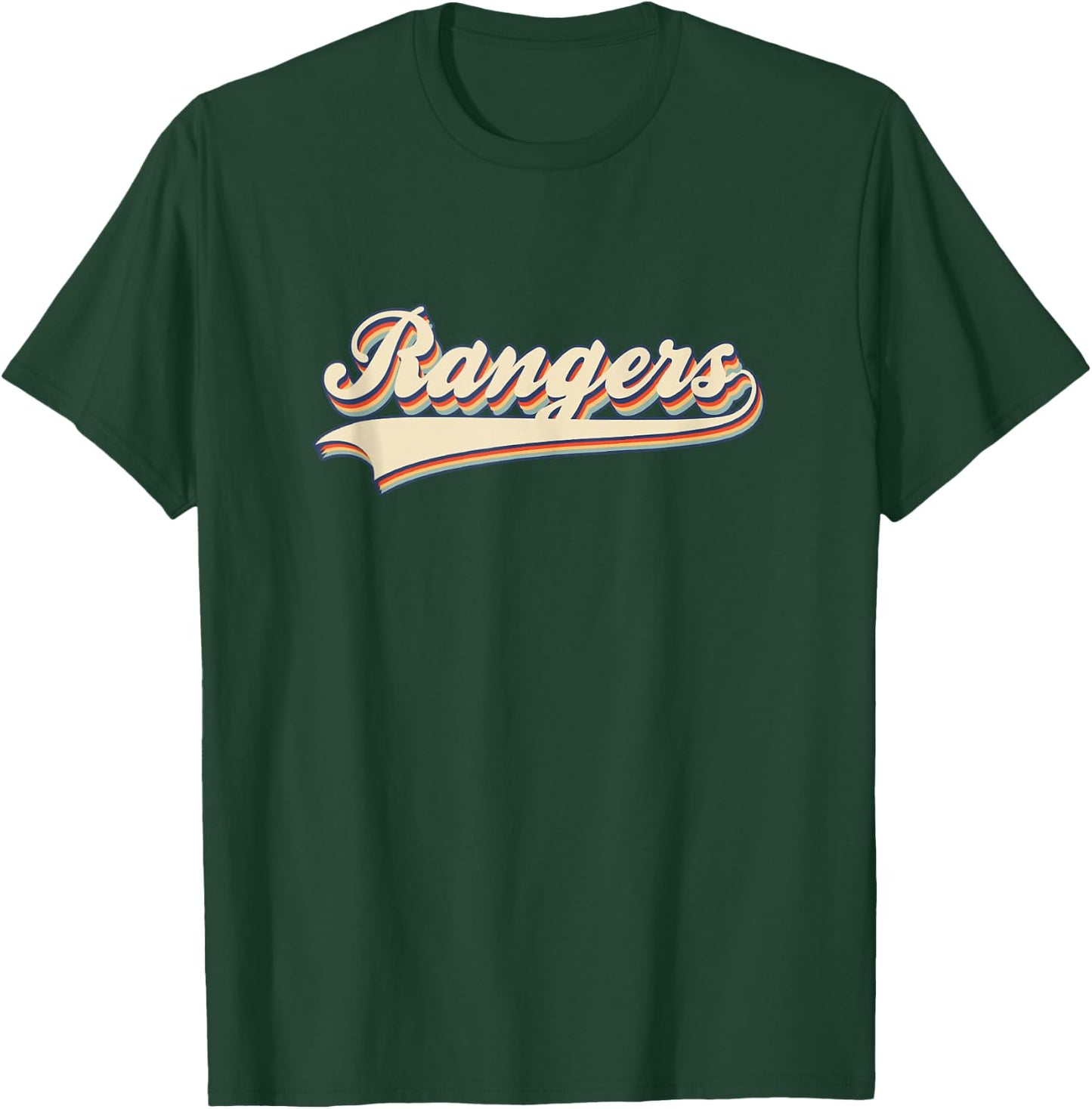 Vintage Retro Rangers Name Sports Personalized Gifts T-Shirt - T-Shirt | Forest