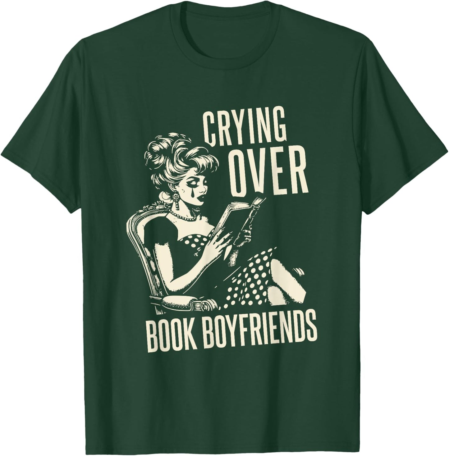 Book Lover Shirt Retro Funny Reading Smutty Books Romantasy T-Shirt - T-Shirt | Forest