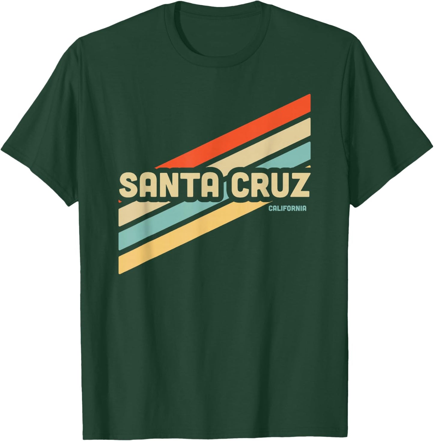 Santa Cruz California Retro Vintage , black, s T-Shirt - T-Shirt | Forest