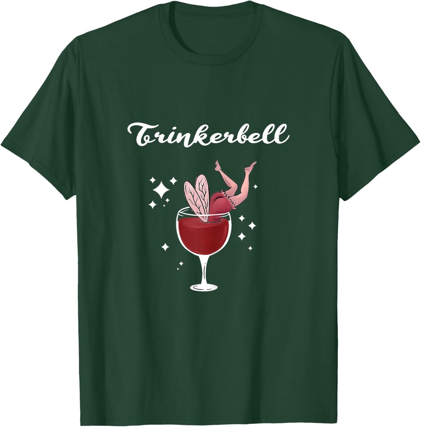Women's Holla the Wine Fairy - Wine Vino Trinkerbell , black, s T-Shirt - T-Shirt | Forest