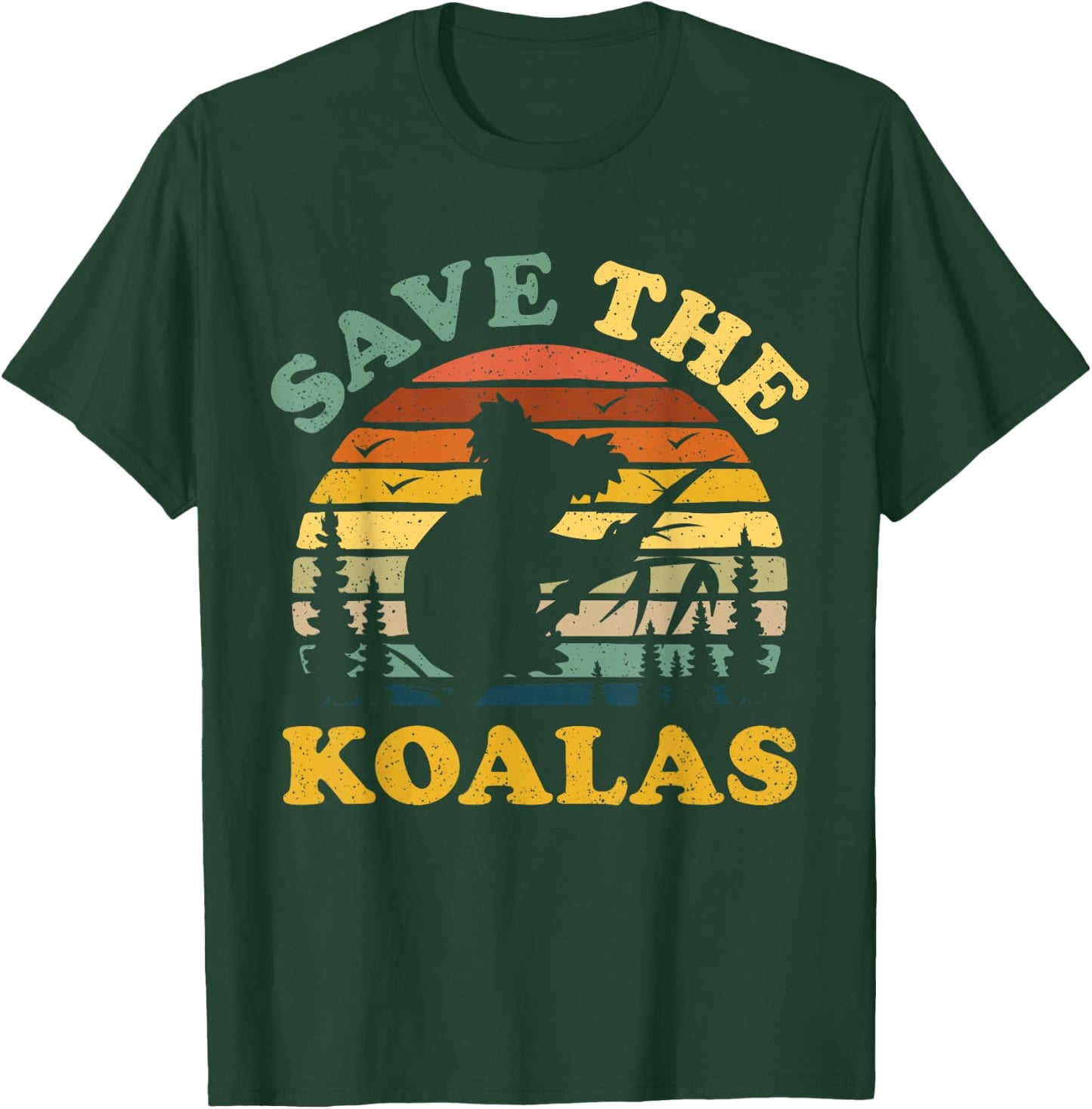 Save the Koala Vintage Retro Animal Lovers Gift T-Shirt - T-Shirt | Forest