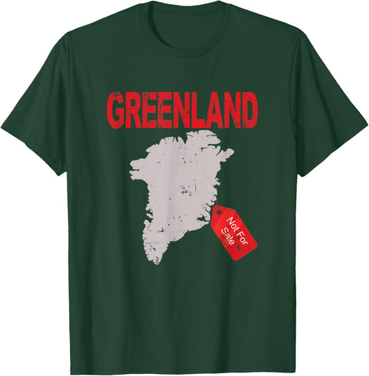 Greenland Is Not For Sale Funny Anti Trump , black T-Shirt - T-Shirt | Forest