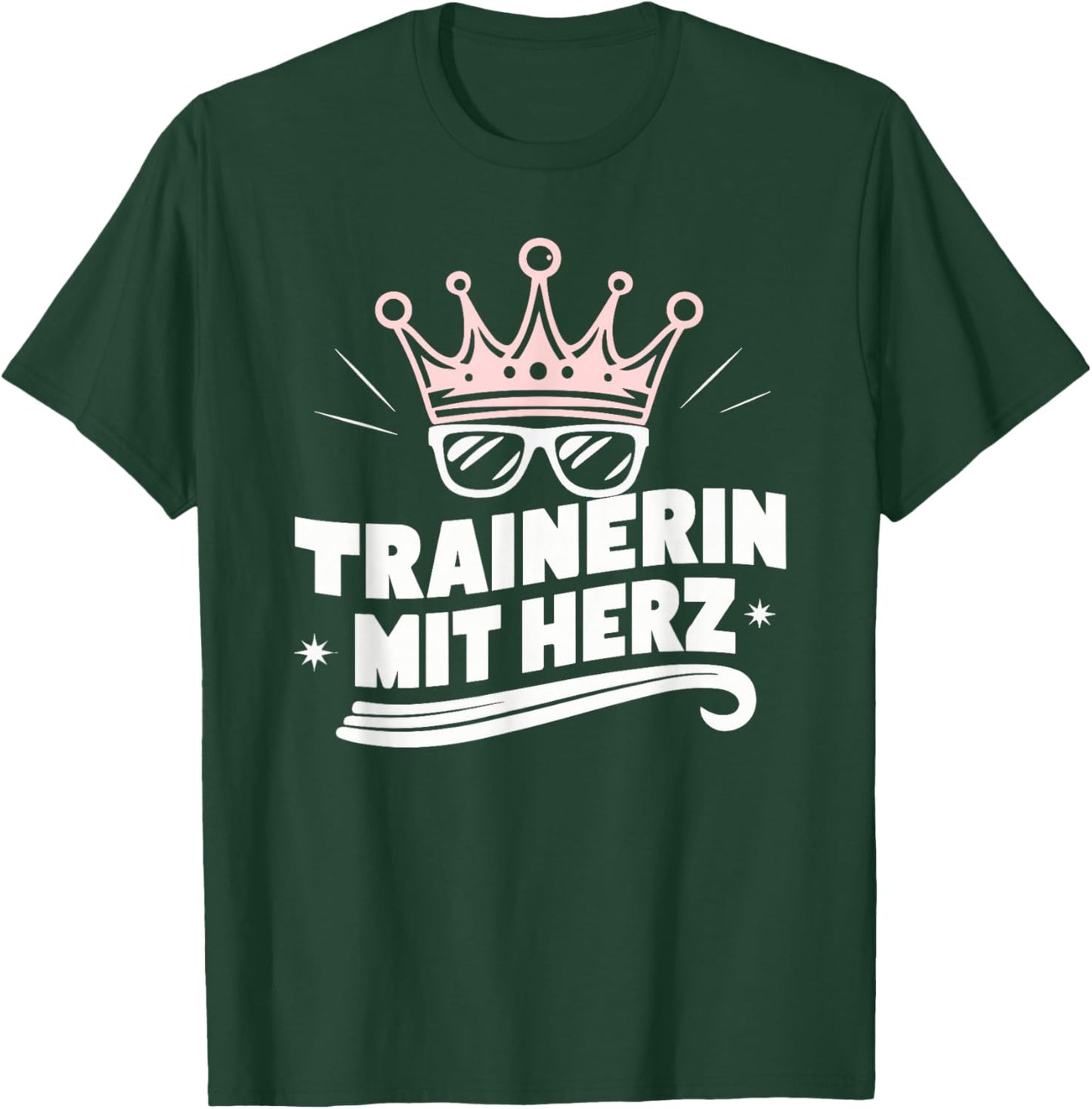 Trainer with Heart - Fitness Dance Football Farewell , black T-Shirt - T-Shirt | Forest