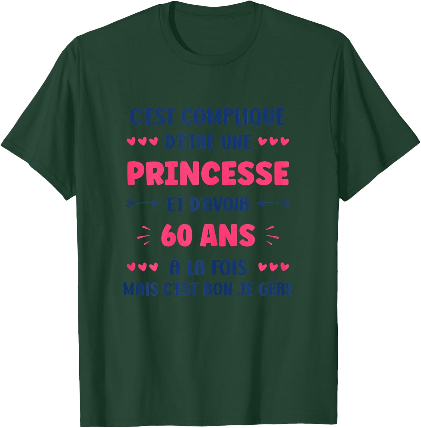 Funny Woman 60 Years Princess Birthday 60 Years , white, Female X-Small T-Shirt - T-Shirt | Forest