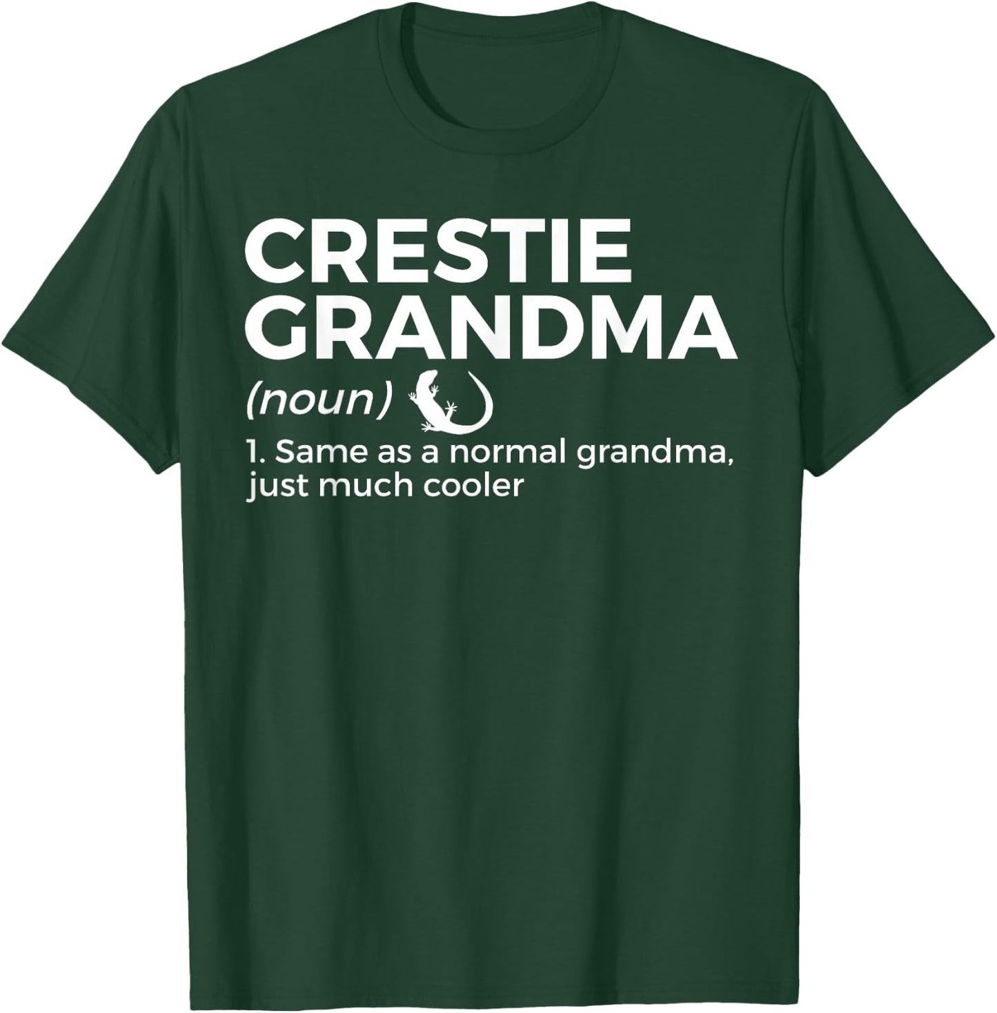 Crested Gecko Crestie Grandma Definition Funny Pet Reptile T-Shirt - T-Shirt | Forest