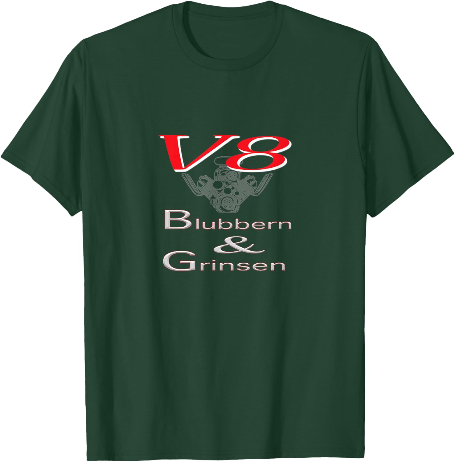 V8 Power Blubbern & Grin (No.2) , black T-Shirt - T-Shirt | Forest