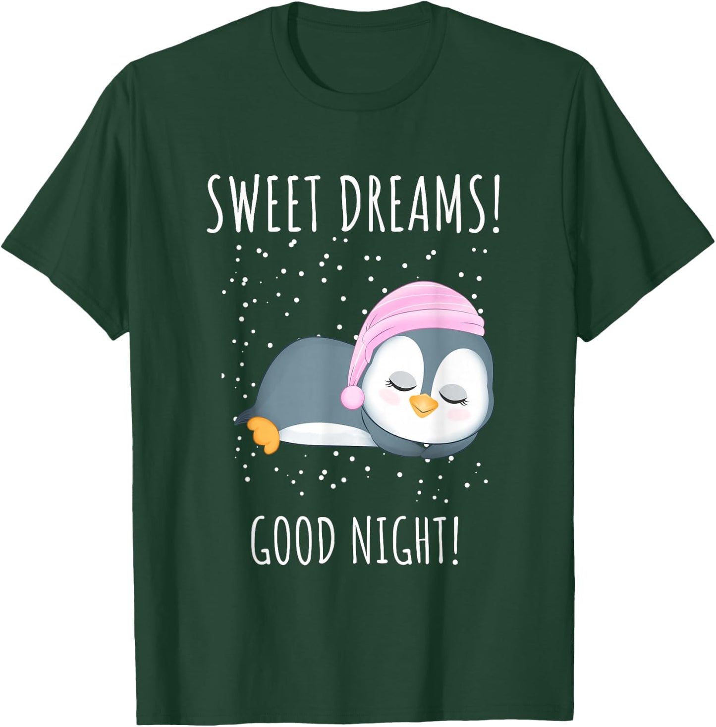 Sweet dreams. Good night. Funny Penguin Design For Kids T-Shirt - T-Shirt | Forest