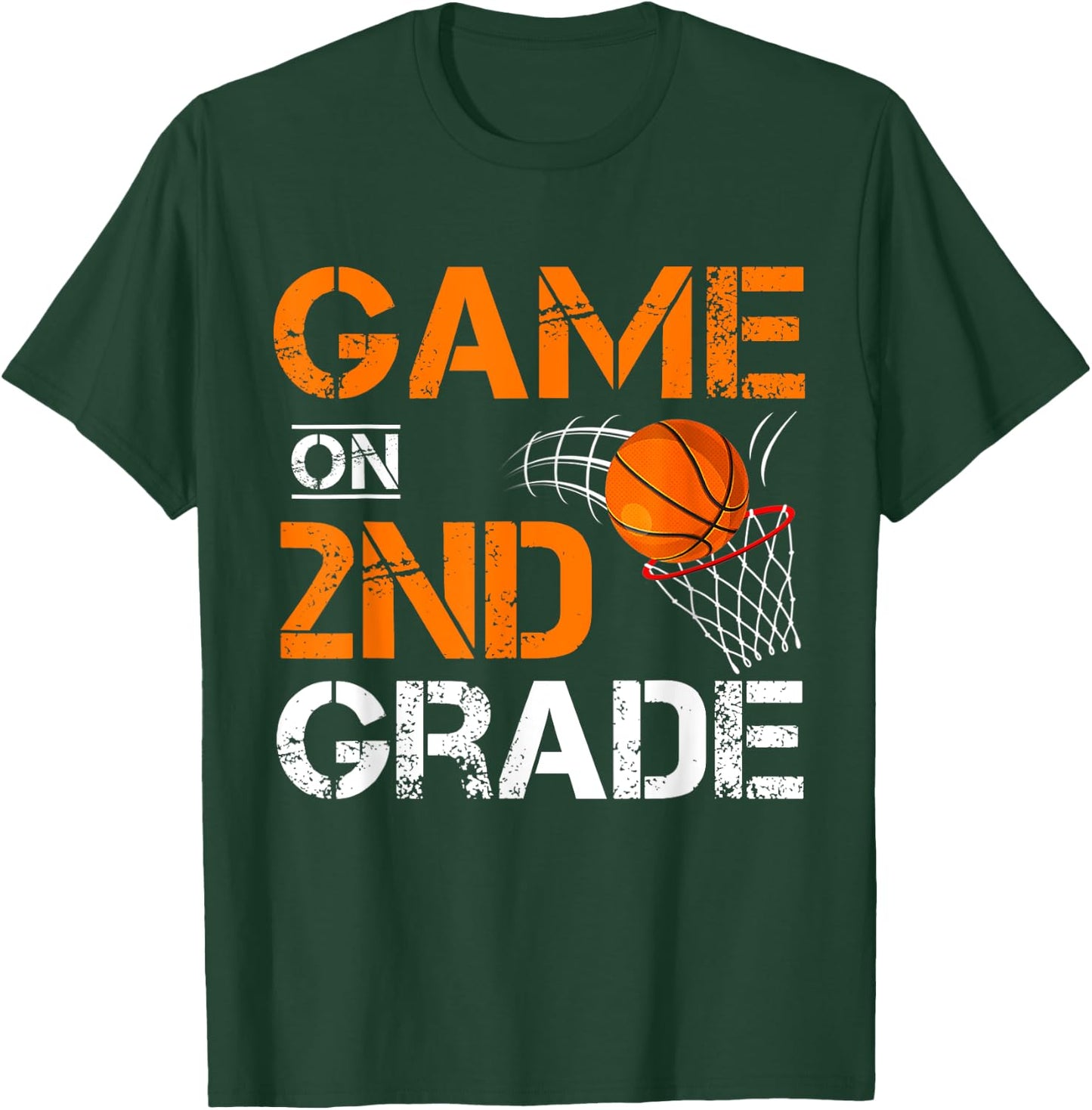 Funny Games On Second Grade Basketball First Day of School T-Shirt - T-Shirt | Forest