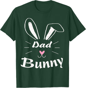 Easter Day Dad Bunny Ear Rabbit Dad Gift Father Day Vintage T-Shirt - T-Shirt | Forest
